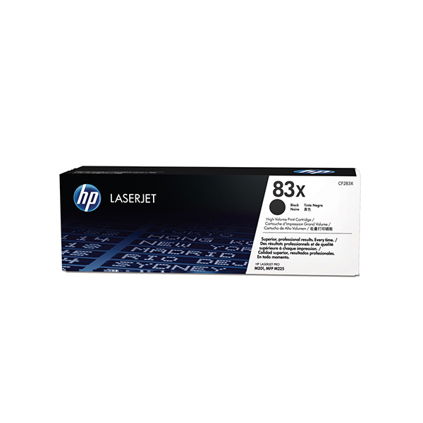 【HP】83X 黑色原廠碳粉匣(CF283X)